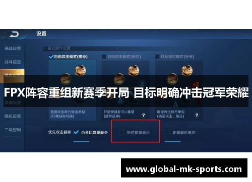 FPX阵容重组新赛季开局 目标明确冲击冠军荣耀 FPX阵容重组新赛季开局 目标明确冲击冠军荣耀